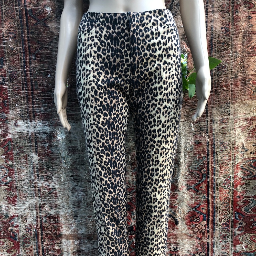 Vintage leopard print Paris Blues high waisted cropped pant